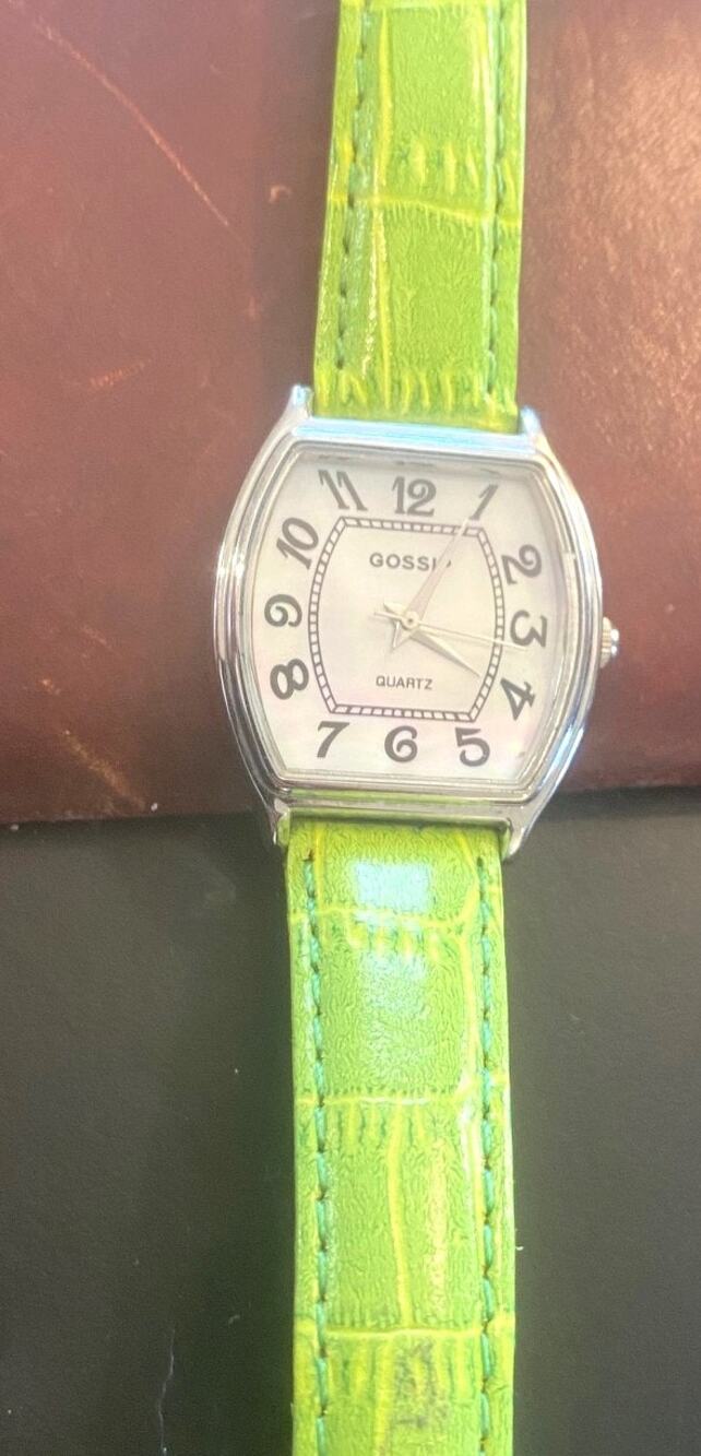 Women's Silver Tone 25mm Gossip Watch, MOP Face, Leather Band